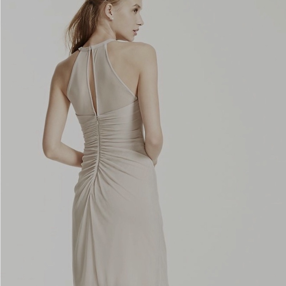 Bridesmaid dress    Short Halter top from David’s  bridal.  Color is WINE - Picture 6 of 6